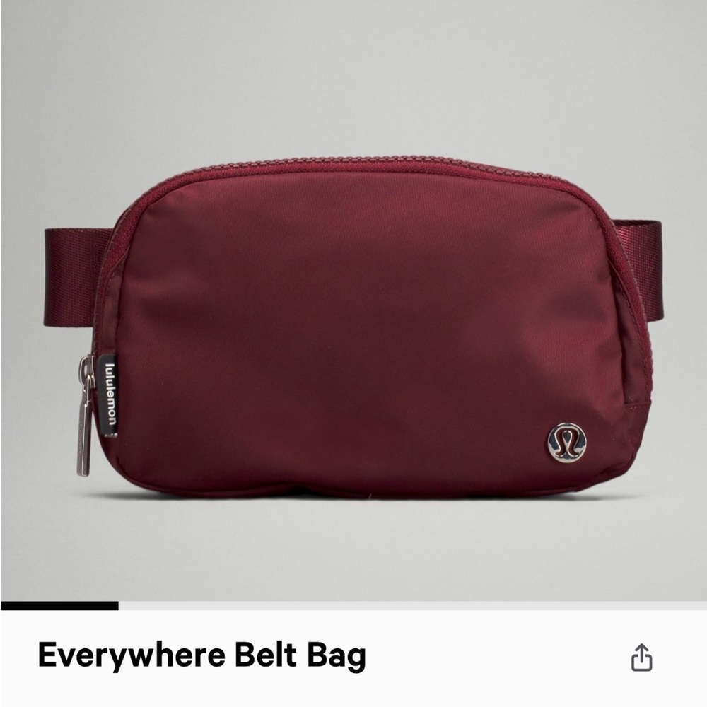 Lululemon everyday belt bag red merlot